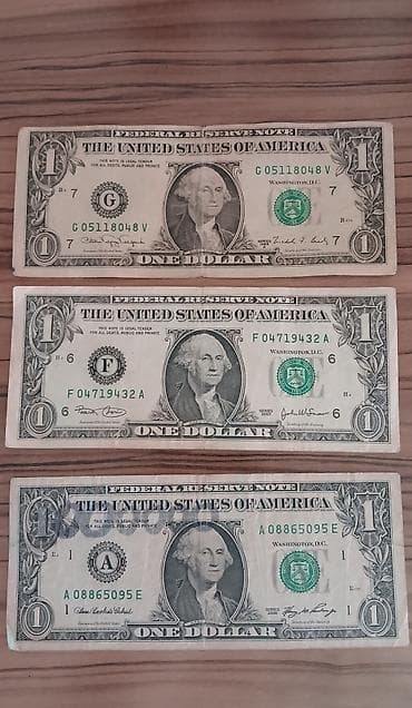 Kolleksiya və ya maraq üçün 3 ədəd 1 dollarlıq əsginas satılır