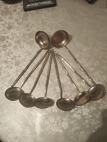 Melixyor qaşıq dəsti – 8ədəd - Material: melixyor başlıq, metaldan — 7