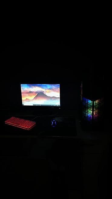 komputer hisseleri: Gaming kompüter seti Tərkibi: - Sistem bloku: RGB işıqlanmalı ön — 3