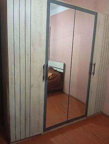 qapi satilir: 4 qapılı, Güzgülü, Digər rəng, Taxta, Açılan, Düz dolab — 2