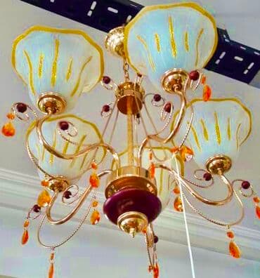 lyustralar 2022: Çılçıraq, 5 lampa, Metal — 15