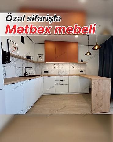 Özəl sifarişlə mətbəx mebeli - L‑şəkilli və U‑şəkilli planlama