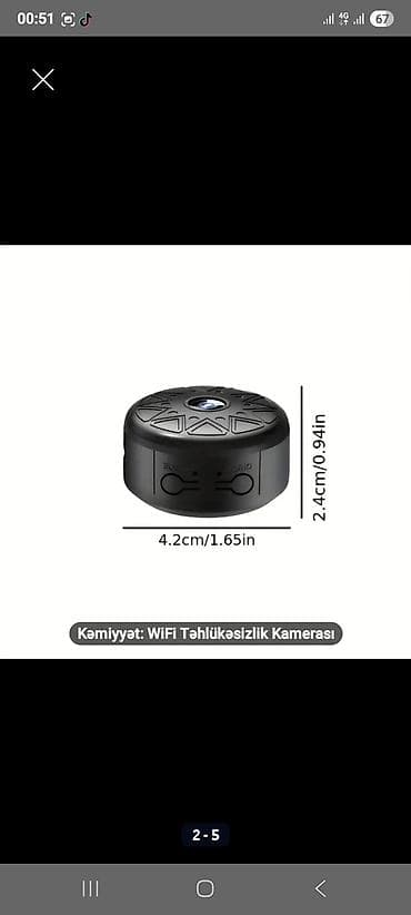 1155 plata: WiFi Təhlükəsizlik Kamerası - Simsiz WiFi bağlantısı: Telefon və — 4