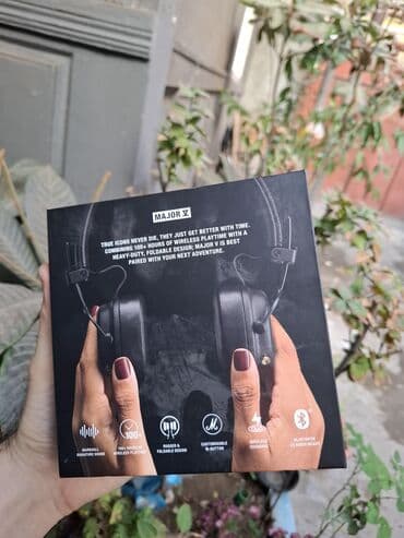 Yeni Simsiz (Bluetooth) Qulaqcıqlar, Marshall, rəng - Qara — 2