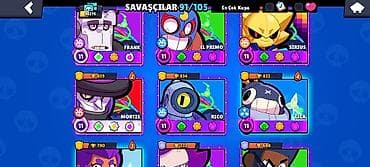 Brawl Stars hesabı – yüksək inkişaflı və zəngin kontentli - Kupa — 3