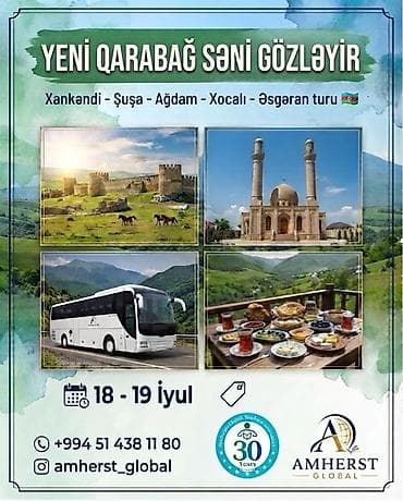 Услуги: Yeni Qarabağ səni gözləyir – tur paketi Marşrut: Xankəndi – Şuşa – — 1