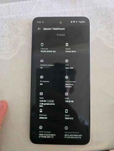 tecno camon 15: Tecno Spark 20, 128 GB, rəng - Ağ, Barmaq izi — 2