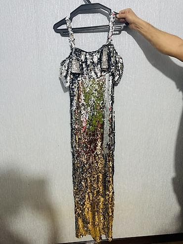 eco silim: Parıltılı payetli ziyafət donu - Model: incə qoşqulu, yüngül qapalı — 1