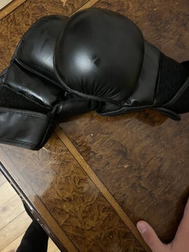 Перчатки: MMA/qarışıq döyüş növləri üçün barmaq açıq əlcəklər - Rəng: qara - — 2