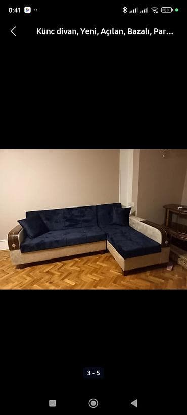 kunc divanlari: Künc divan, Açılan, Bazalı, Parça — 3