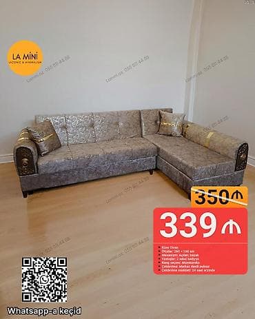 elcilik sekilleri: Künc divan, Açılan, Bazalı, Şəhərdaxili pulsuz çatdırılma — 1