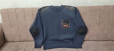 varatnik modelleri: 5 man L razmer sviter– tünd mavi rəngdə, dairəvi yaxalı — 2