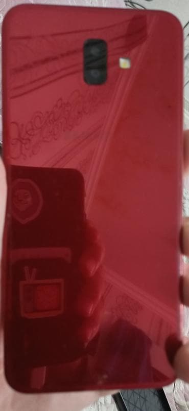 samsung note 10 plus ekran: Samsung Galaxy J6 Plus, 64 GB, rəng - Qırmızı, Sensor — 2