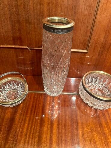 Другой декор и предметы интерьера: Набор ваз, Хрусталь — 1
