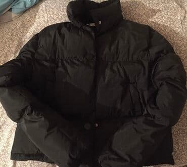 Qara rəngli qısa puf şişmə gödəkcə - Model: qısa, qabarıq (puffer)