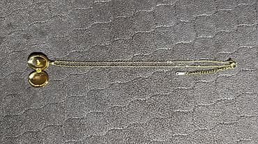 hv8 ultra max: Qızılı rəngli medalyon boyunbağı - Material: metal baza, qızılı rəng — 3