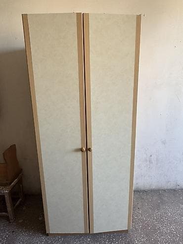 Ikili qapılı şkaf - Material: laminat/LDSP səth, açıq krem rəngli