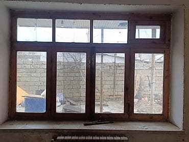 Taxta çərçivəli çoxbölməli pəncərə ölçü 225*150 ye taxda pencere lalafo.az -da Taxta çərçivəli çoxbölməli pəncərə ölçü 225*150 ye taxda pencere