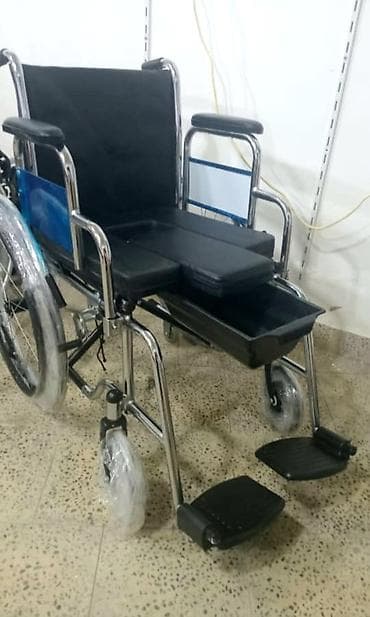 Tualet qablı əlil arabası ideal veziyyetdedir. - Xromlanmış möhkəm