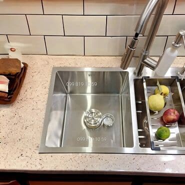 metbex moykasi: Yeni Düzbucaqlı Mətbəx çanağı, Paslanmaz polad, Pulsuz çatdırılma — 5