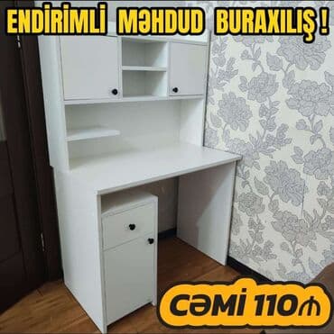 mətbəxt masası: Kompüter masası, Yeni, Açılmayan, Laminat, Dördbucaq masa — 2