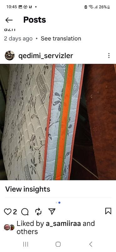 matras sumqayit: 1.80x2 ölçülü — 1