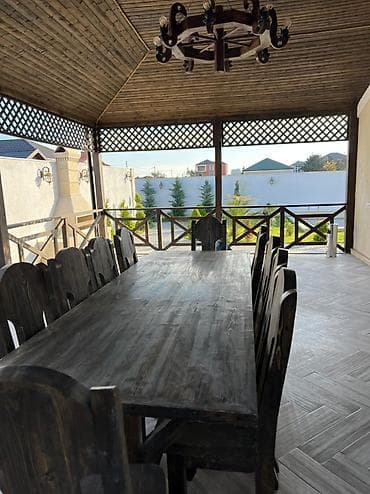 baseynli kiraye evler: İki mərtəbəli həyət evi – geniş baxçalı və hovuzlu - Layihə: mansard — 9