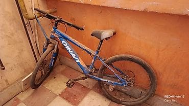 Velosiped – GINAT (MTB tipli) - Rəng: mavi-narıncı loqo və detallar -