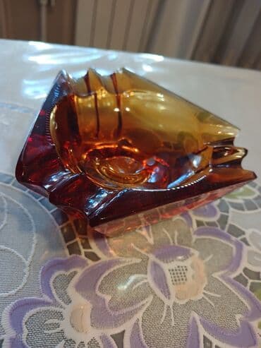 masa örtüyü: Qəlibli bürünc-şam rəngdə qalın şüşədən külqabı - Material: qalın — 3