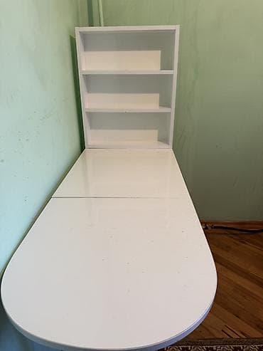 komputer stollari: Oval masa, Siyirməli, Polkalı, Parlaq laminat — 3