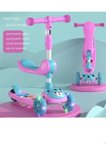 самокаты в баку: Scooter 🌀 Açılıb yığılır 🌀 Oturub sürmək olur 🌀 işıqlı 🌀 səbəti ve — 5