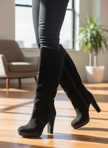 cəkmə: Çəkmə, Nine West, Ölçü: 38, rəng - Qara, İşlənmiş — 1