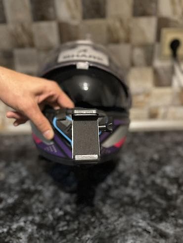 mini prosessor: Motosiklet dəbilqəsi üçün ön montajlı telefon/qəza kamerası tutacağı — 2