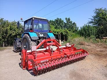 traktor foton: Belarus 1221 traktor + arxa asqılı torpaq frezesi/torpaq yumşaldıcı — 5