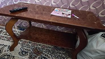 jurnalniy masa: Oval masa, Açılmayan, Təkərsiz, Taxta, Zəmanətsiz — 2