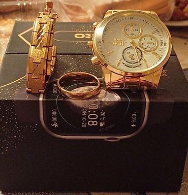 Yeni, Klassik Saat dəsti, rəng - Qızılı