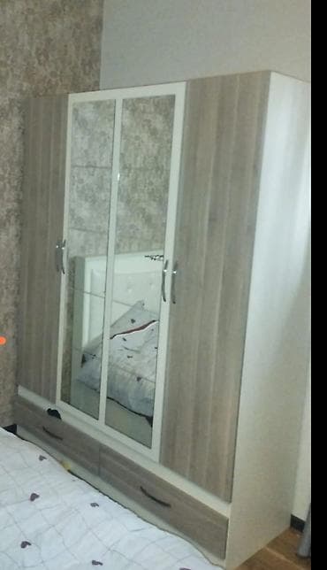 boru utu: 4 qapılı, Güzgülü, Bej, Digər material, Açılan, Düz dolab — 1