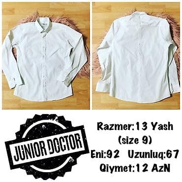 köynəylər: Brend: Junior Doctor Razmer:13 yash(size 9) Eni:92 Uzunluq:67 — 1