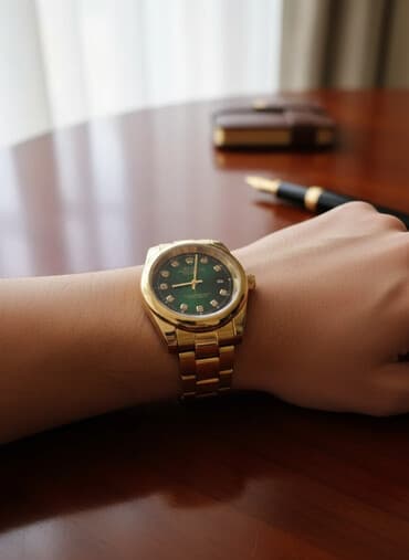 cayka qızıl saat: Yeni, Qol saatı, Rolex, rəng - Qızılı — 2