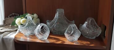 usaq ucun novruz xoncasi: Şüşə/bohema qab dəsti Fiqurlu kəsimli şüşə dekor qablar — 2