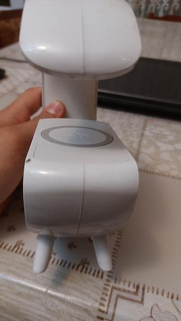 Ağıllı masaüstü LED lampa, simli şarj və saat funksiyası ilə. Müasir — 6