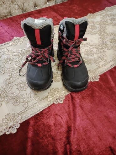 детские зимние перчатки: Quechua uşaq üçün qış/dağ yürüşü çəkmələri - Rəng: qara–boz, qırmızı — 2