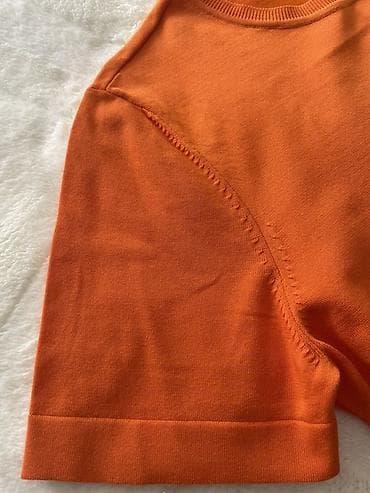 Futbolkalar: NetWork brendi narıncı rəngli qısaqol trikotaj köynək - Model — 3