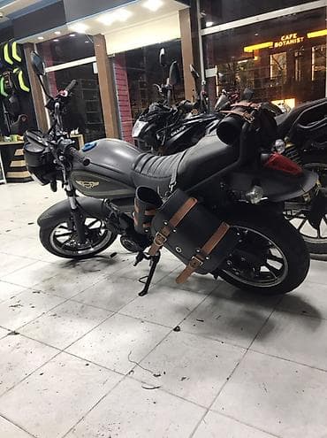 Мототранспорт: Retro kruizer tərzində kiçik həcmli motosiklet - Kuzov: mat qara/boz — 1