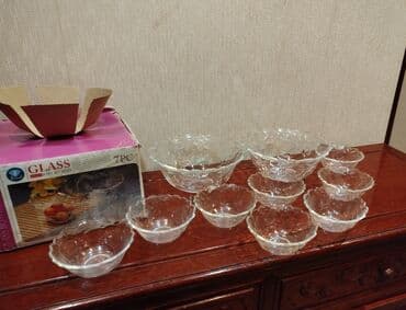 naxış şəkilləri: Şüşə kasalar dəsti – Glass Bowl Set Series - Material: şəffaf şüşə - — 3