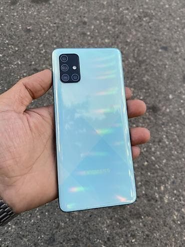 Elektronika: Samsung Galaxy A71, 128 GB, rəng - Mavi, Barmaq izi — 2