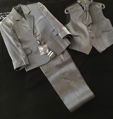 серые детские спортивные костюмы: Комплект, Для мальчиков, 4 - 5 лет — 2