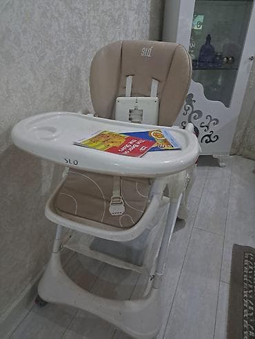 Игрушки: Uşaq yemək stulu – SLO brendi - Rəng: bej oturacaq, ağ karkas - — 1