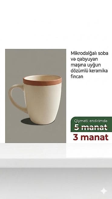 ickiler: Fincanlar, rəng - Ağ, Keramika, 1 əd — 2