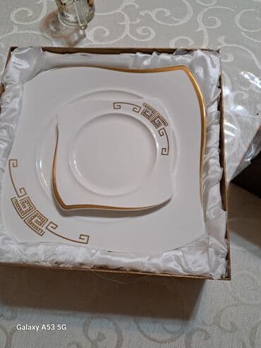 Mətbəx aksesuarları: Çay dəsti, rəng - Ağ — 4